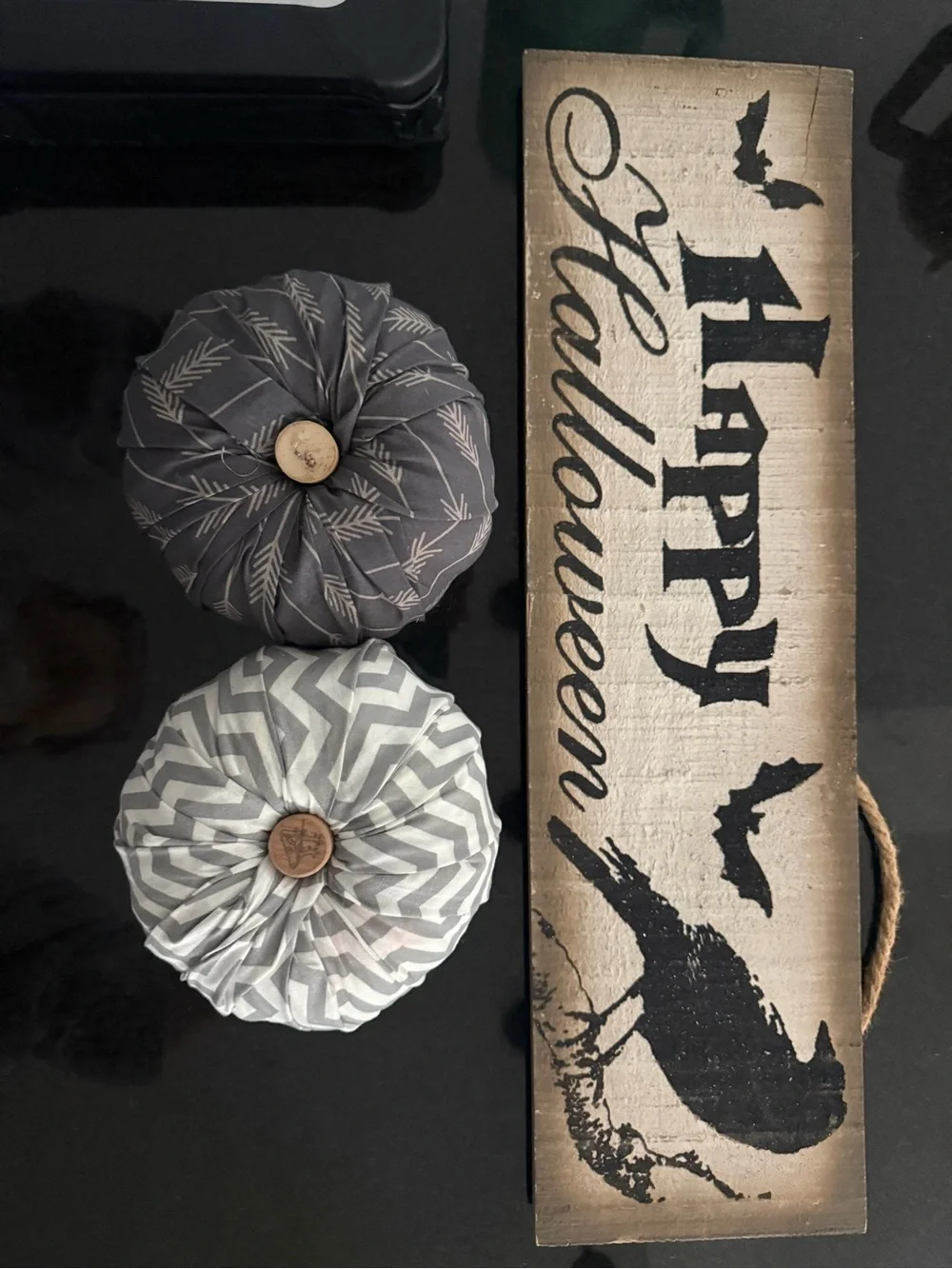 Gray Fabric Pumpkin Holiday Decor - Unbranded
